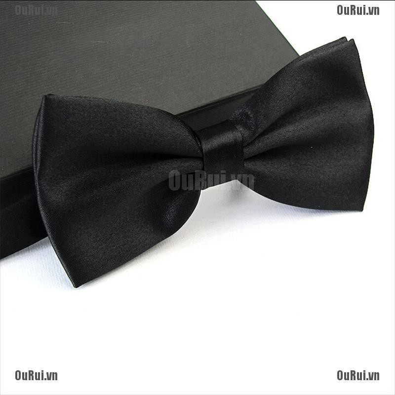 Cà Vạt Nơ Satin Màu Trơn Cổ Điển Có Thể Điều Chỉnh Kích Cỡ Cho Nam