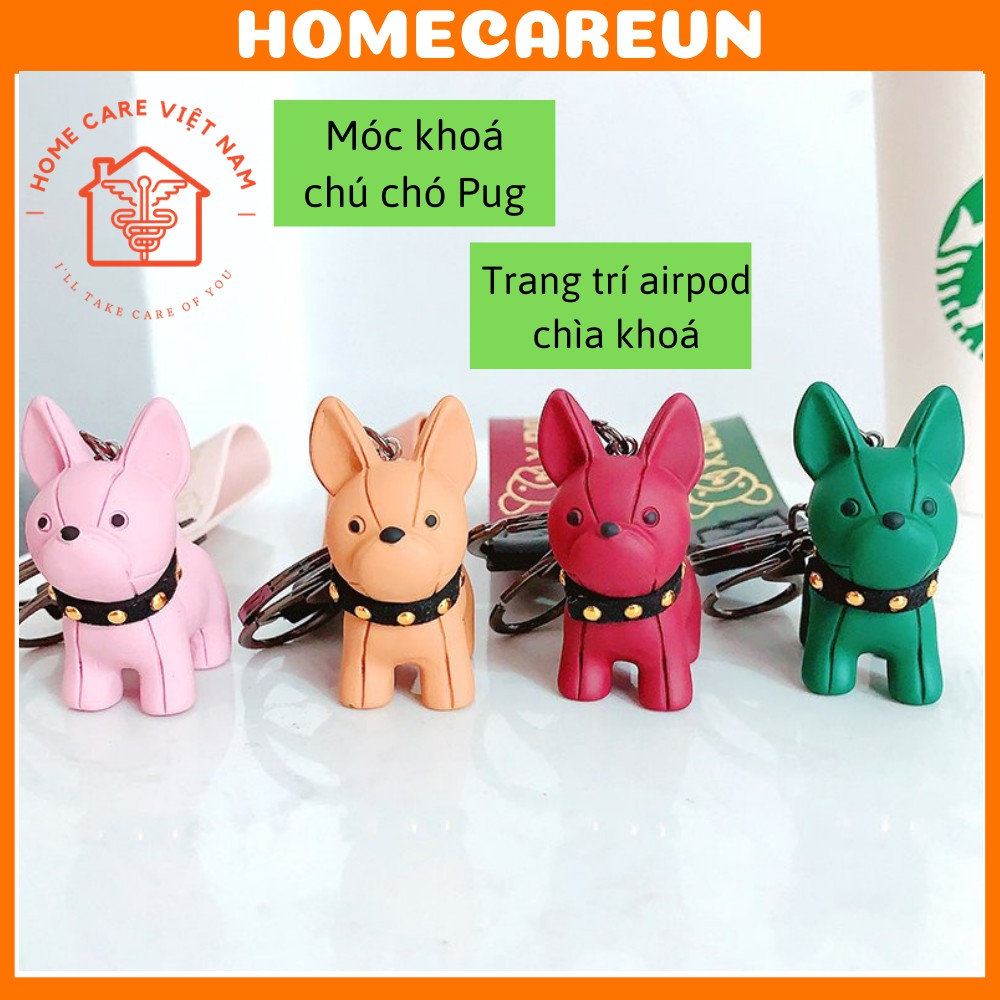 🐶 Móc khoá chó Pug, trang trí điện thoại, airpod, chìa khoá 🐶