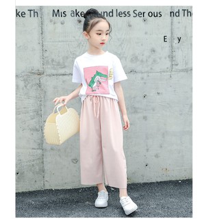Sét áo phông , quần ống rộng siêu xinh cho bé gái lớn BH78