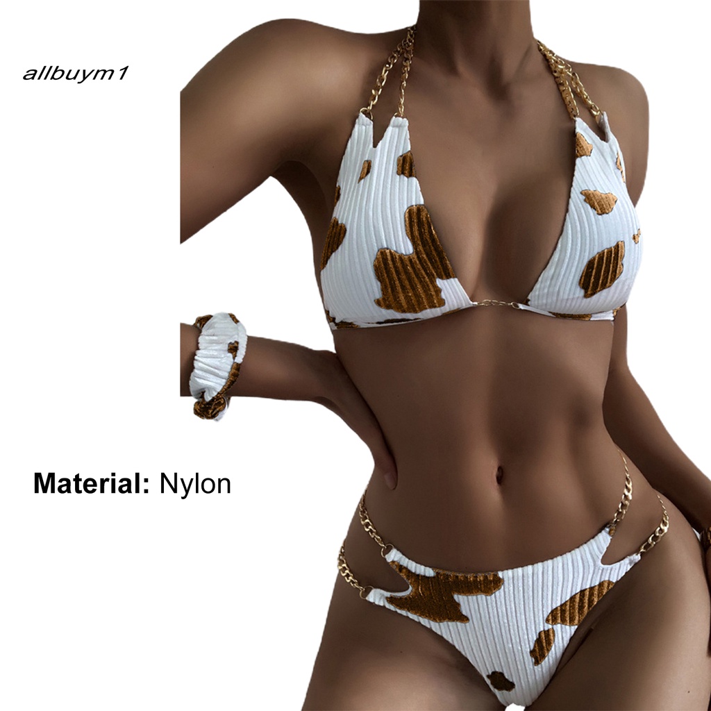 Bộ bikini hai mảnh hở vai có đệm nâng ngực cho nữ