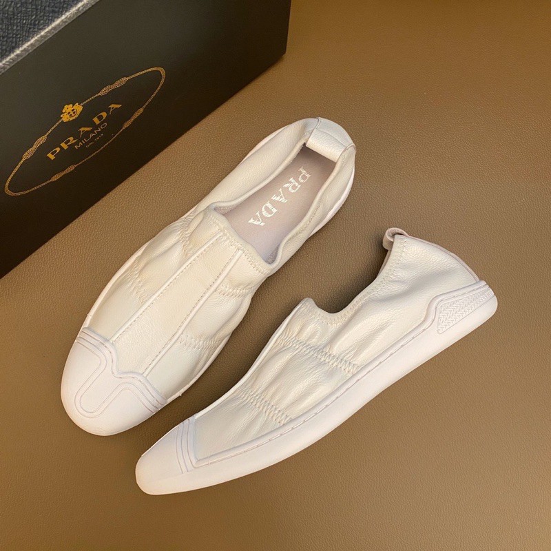 Giày lười nam bo chun Prada da thật cao cấp cho nam