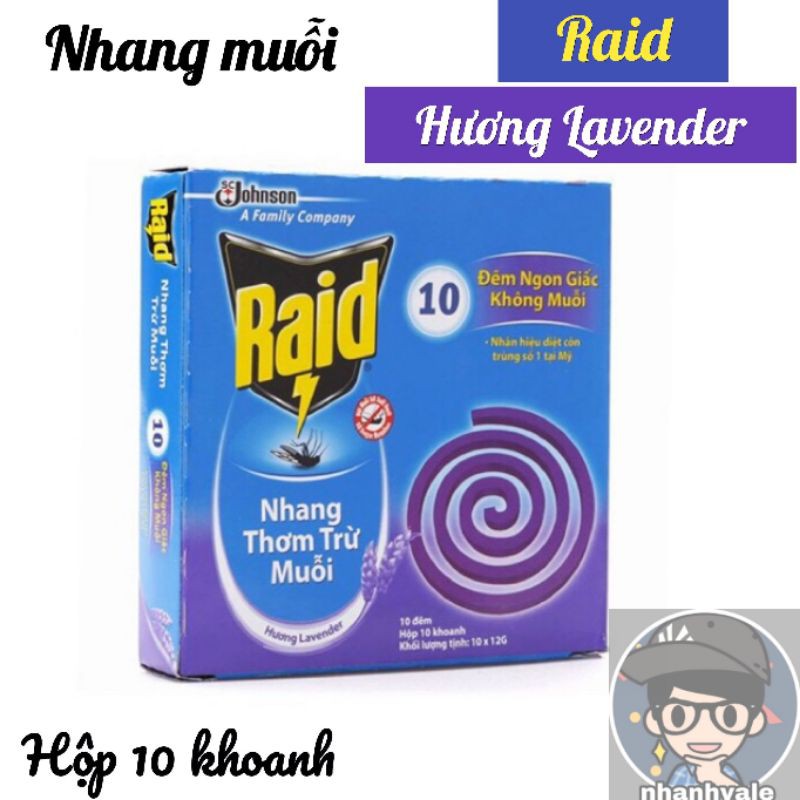 Nhang thơm diệt muỗi RAID hương Lavender