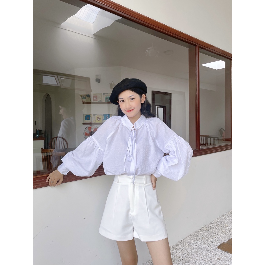 Cloudy blouse - Áo sơ mi tay bồng freesize
