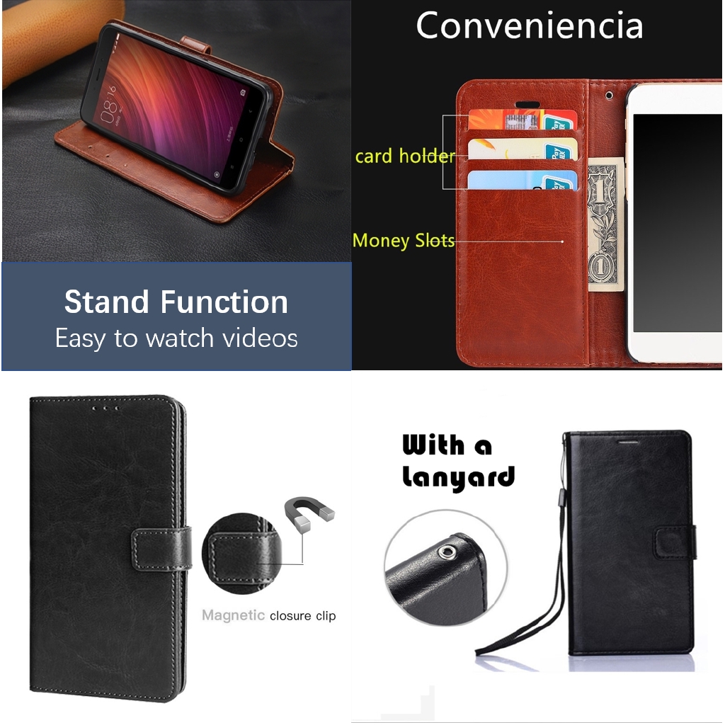 Bao da PU kèm ví nắp lật dành cho điện thoại Oppo A30 A33 A35 A37 A39 A57 A59 A53 | BigBuy360 - bigbuy360.vn