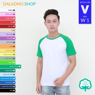 W_1 | Áo thun raglan COTTON 100% dáng ôm sẵn 26 màu - Daladno