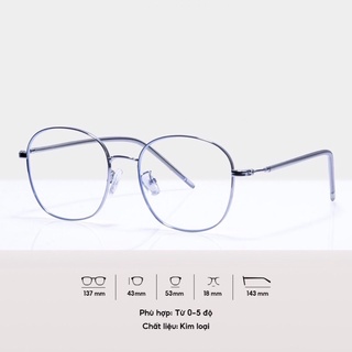 Gọng kính cận kim loại mắt tròn wilson glasses nhiều màu một size 29185