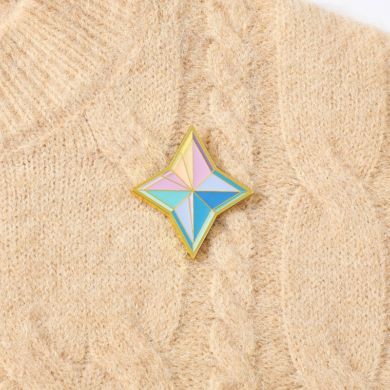 Ghim Cài Áo Hình Học Tráng Men Thời Trang Cho Nữ