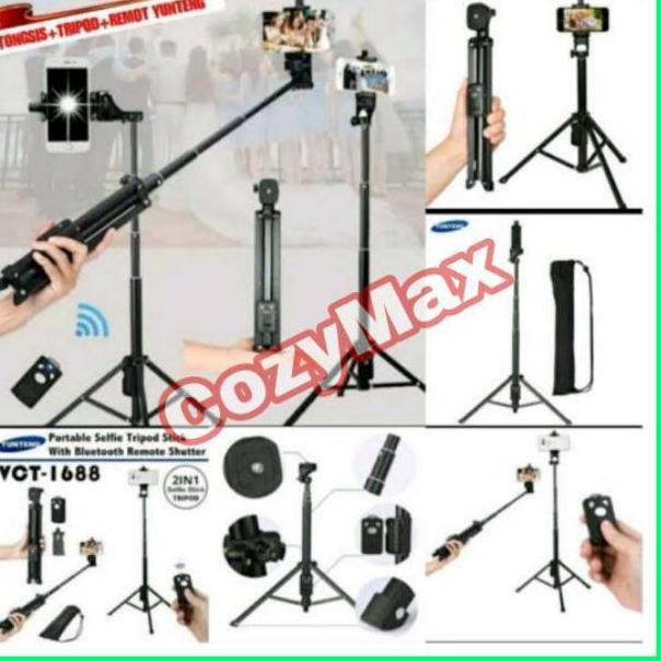 YUNTENG Gậy Ba Chân Kết Nối Bluetooth Kèm Điều Khiển Từ Xa 2 Trong 1 Vct-1688 Mới | BigBuy360 - bigbuy360.vn