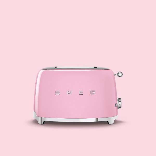 Máy Nướng Bánh Mì Smeg TSF01PKEU Pink, Màu Sắc Nổi Bật, Nướng Bánh Thơm Giòn - Nhập Khẩu Từ Đức