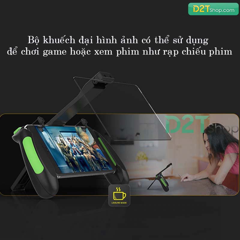 Tay cầm gamepad kèm nút bấm và bộ khuếch đại màn hình chơi PUBG,ROS, các game FPS cực thích -dc3342