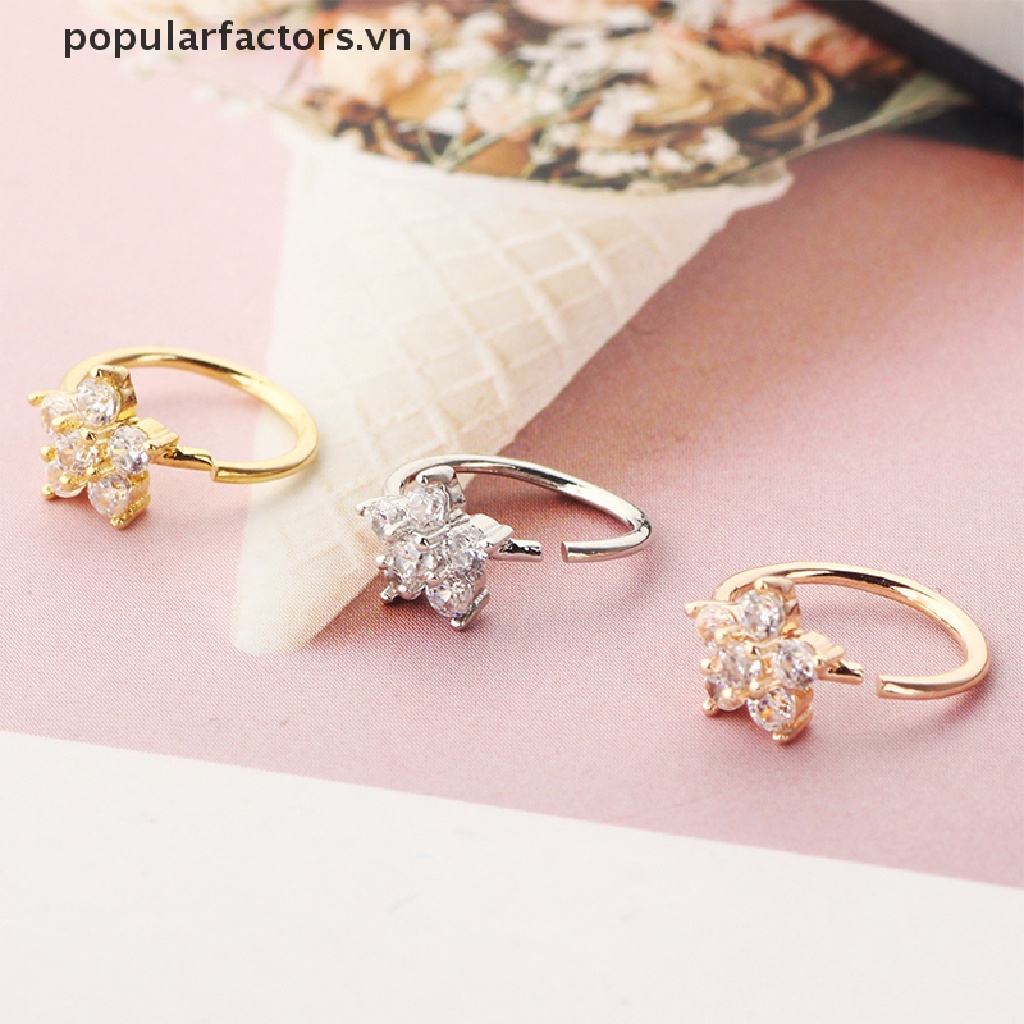 [Phổ Biến] Khuyên Xỏ Mũi Pha Lê Hình Hoa