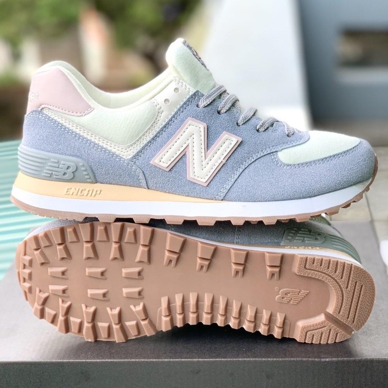 🌻MINTSTORE🌻 Giày thể thao sneaker N.B xanh pastel gót hồng