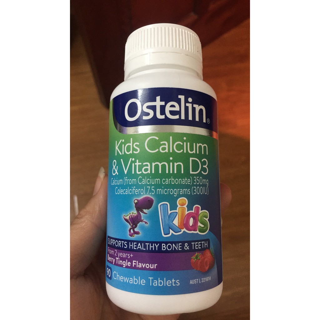Vitamin Ostelin Kid Canxi - Vitamin D (90 viên) (2-13 tuổi)