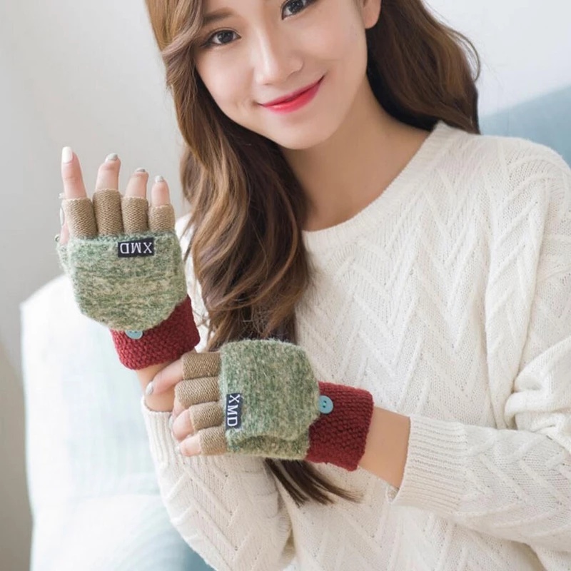 Găng tay len hở ngón nhiều màu sắc giữ ấm mùa đông thời trang cho nữ