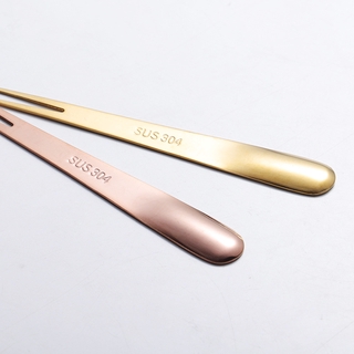 Stainless Steel Fruit Fork Ice Cream Spoon Multicolor