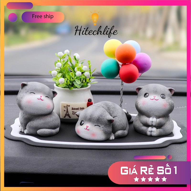 Phụ Kiện Trang Trí Xe Hơi Bộ Mèo Mika Trang Trí Taplo Ô Tô, Bàn Làm Việc Bàn Học Cực Ngộ Nghĩnh - Phụ Kiện Oto Đẹp | BigBuy360 - bigbuy360.vn