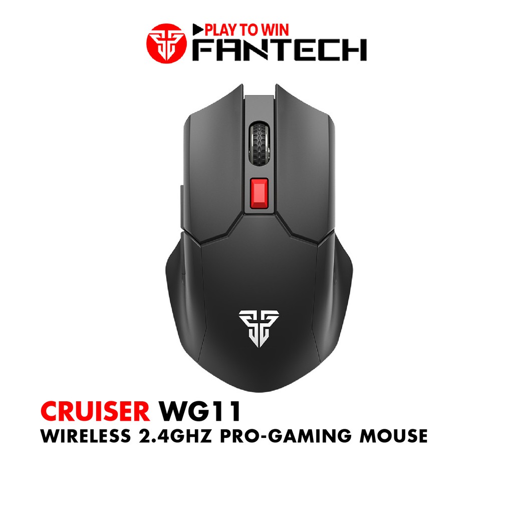 Chuột Gaming Không Dây Fantech WG11 CRUISER 2400DPI PIXART 3212 6 Phím Macro Dùng Pin AA - Hãng Phân Phối Chính Thức