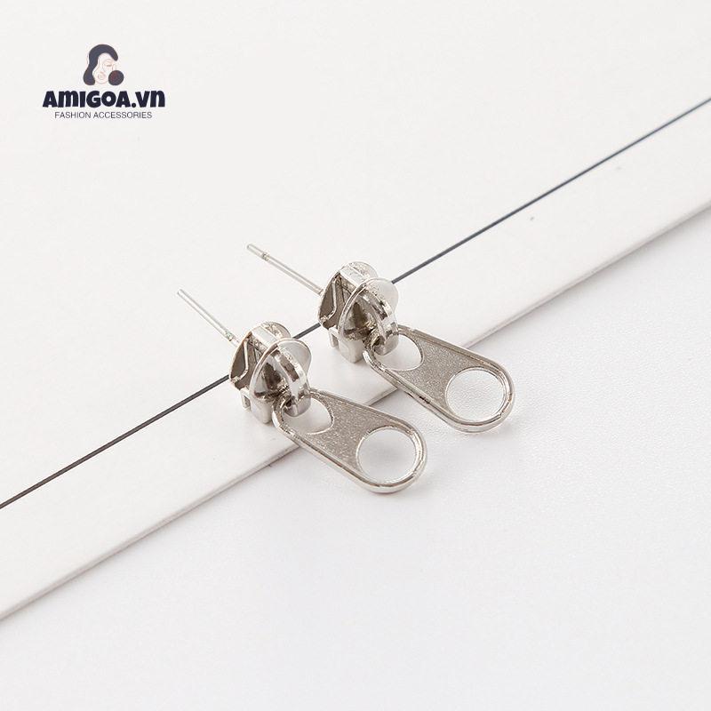 Bông Tai Hình Dây Kéo Độc Đáo Thời Trang