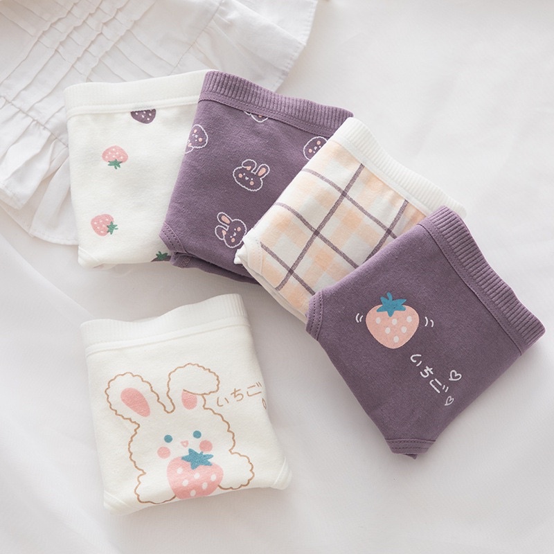 Quần lót cotton cute dễ thương , Quần chip Nữ Lưng thun dễ chịu