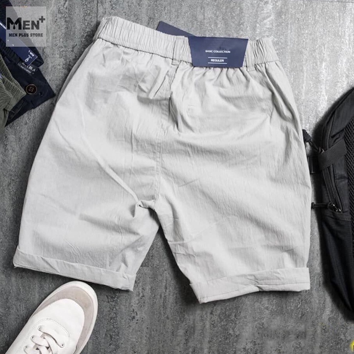 Quần short nam dáng Hàn Quốc vải đũi mát lạnh