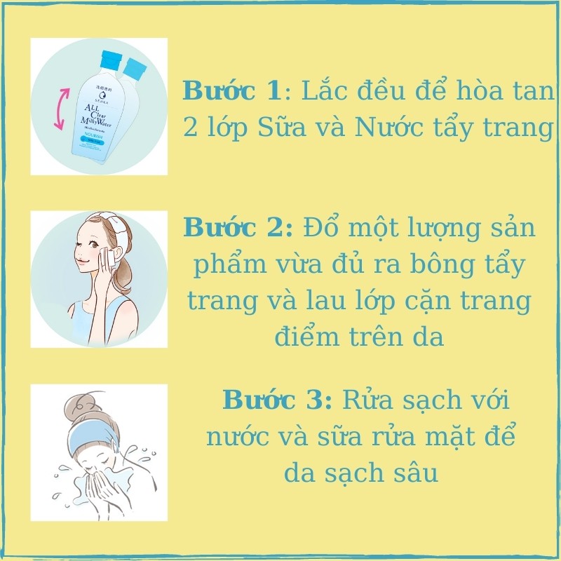 Nước tẩy trang Micellar 2 lớp SENKA All Clear Milky Water 230ml