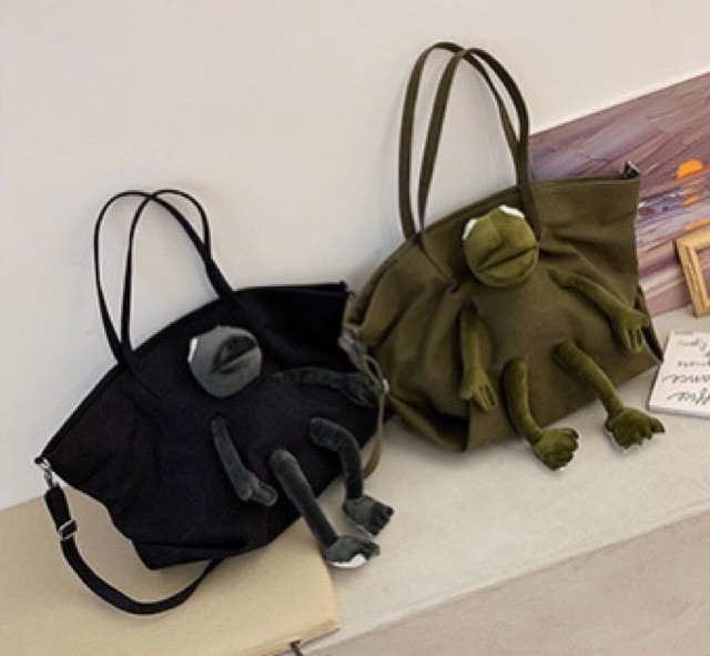 Túi vải tote Chân ếch kích thước lớn cực yêu đã có mặt tại shop