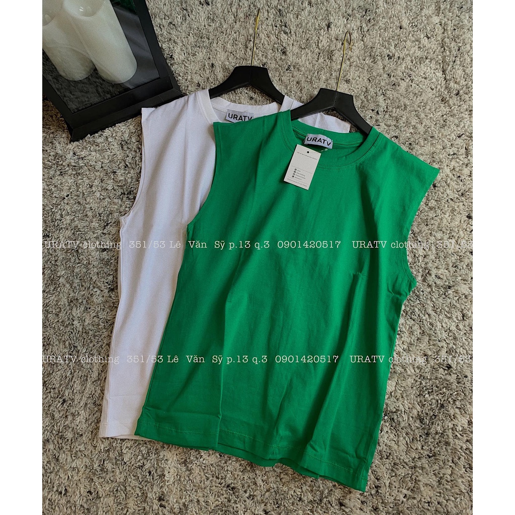[ẢNH THẬT-CÓ SẴN] Áo tanktop trơn Uratv Freesize&lt;60kg