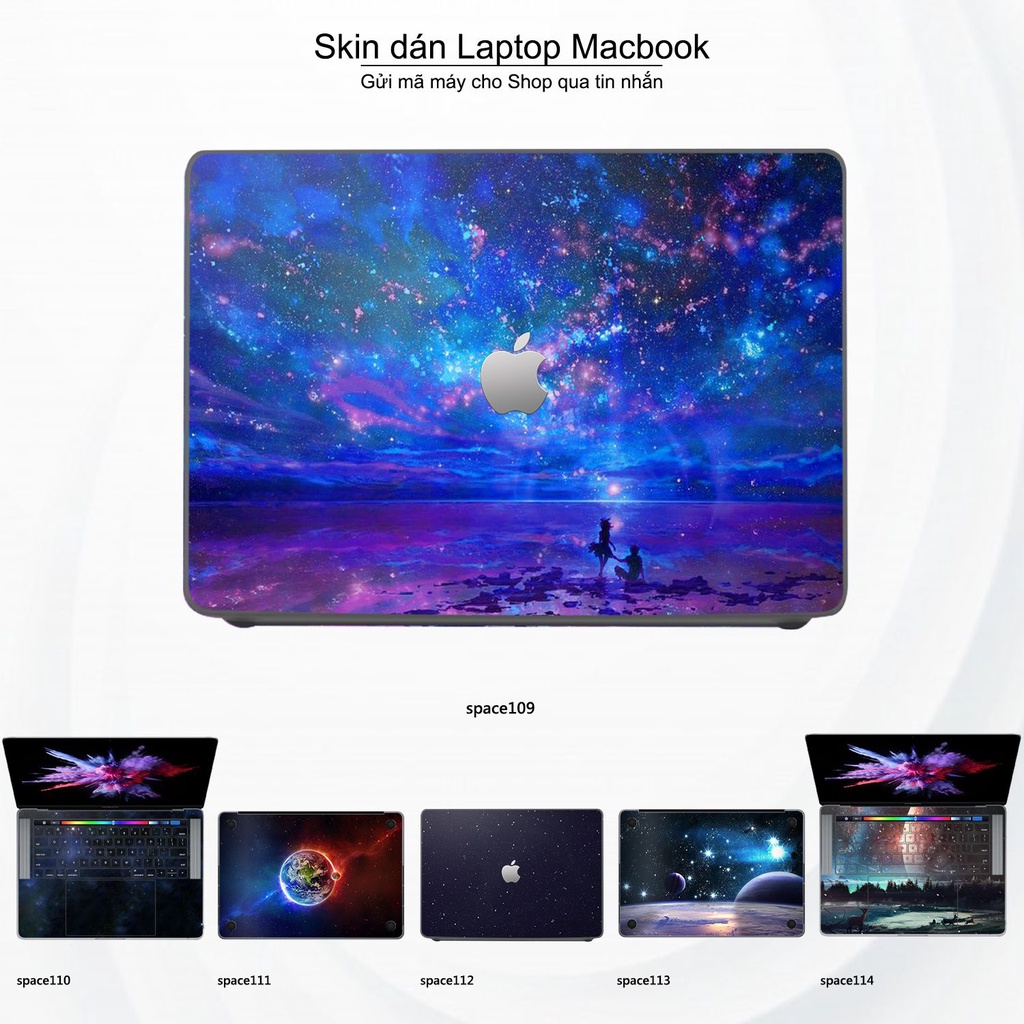 Skin dán Macbook mẫu không gian (đã cắt sẵn, inbox mã máy cho shop)