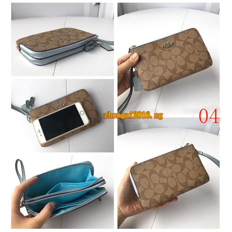 Ví nữ Coach / Ví dây kéo đôi /Ví Da Thời Trang Có Dây Kéo Cho Nữ F87591