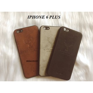 Ốp lưng Iphone 6 Plus / 6s Plus vải hình đầu hươu cao cấp ảnh Thật 100%