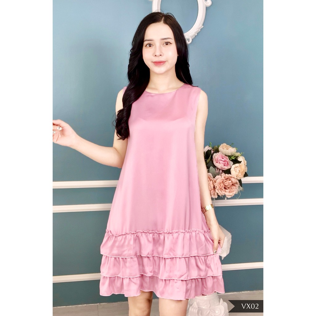 [Có Size Tới 75kg] Váy, đầm lụa sát nách ❤️ chất lụa ngọc trai cao cấp mềm mịn, thoáng mát, dễ thương | BigBuy360 - bigbuy360.vn