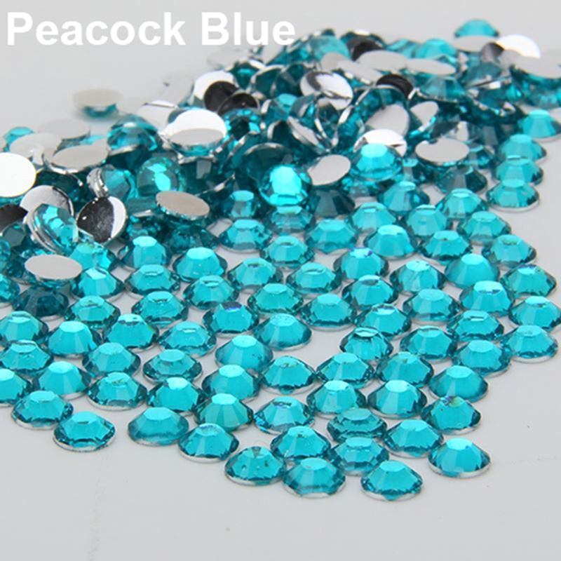 Set 2000 hạt đá quý nhân tạo bằng resin dẹt 2/ 3/ 4/ 5mm đính trang trí/ móng tay/ điện thoại thủ công