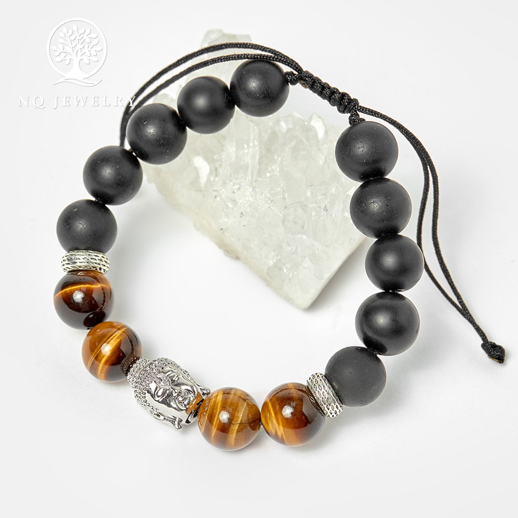 Vòng tay phối charm phật hợp kim kết dây - NQ Jewelry