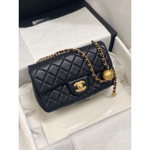 Túi xách nữ thời trang Classic quả cầu đeo chỉnh nấc sz20cm da lì fullbox nam châm cực đẹp