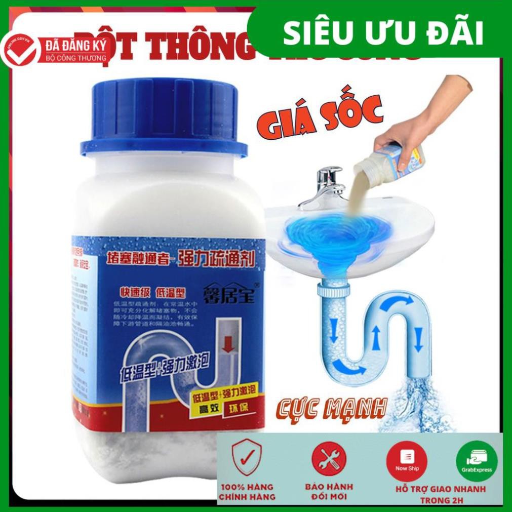 Bột thông tắc cống, Toilet, Bồn rửa bát, Chậu rửa mặt – Xử lý tắc nghẽn đường ống, bồn cầu cực mạnh , Khử mùi hôi .