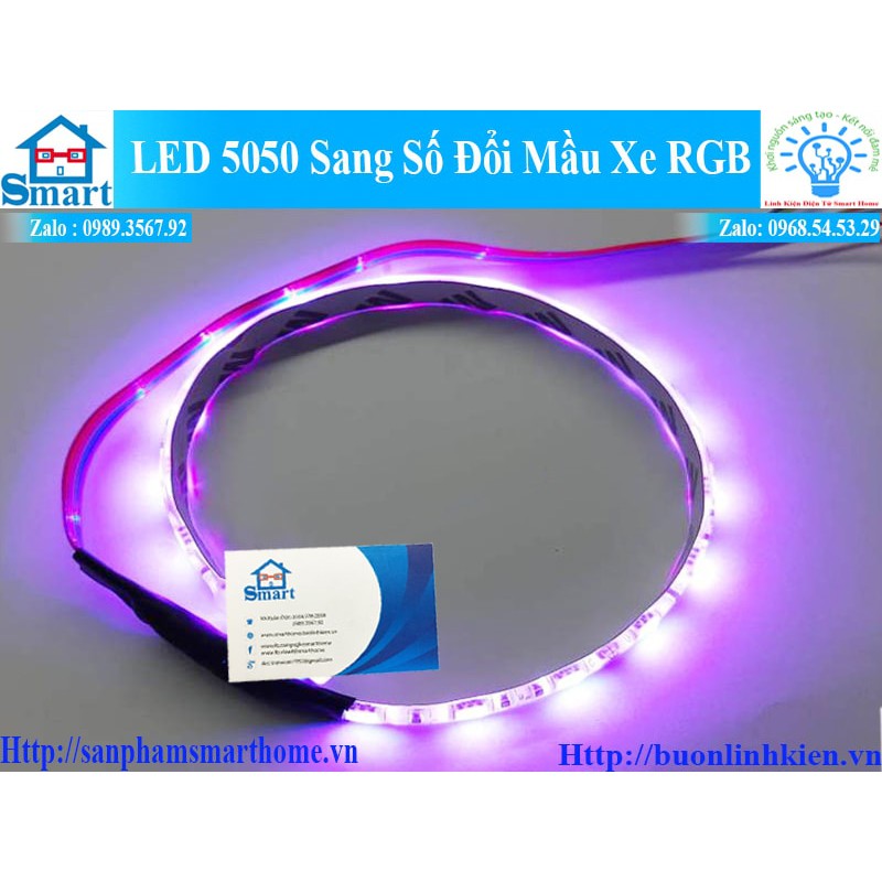 Sang số đổi màu xe led RGB