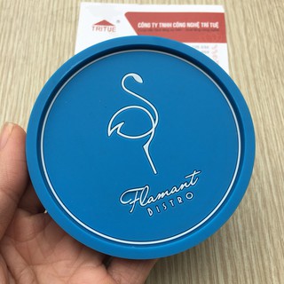 Lót ly cao su xanh dương làm theo yêu cầu