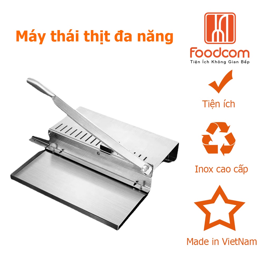 Máy thái thịt đa năng Foodcom, thái rau củ quả chính hãng thông minh tiện dụng tiết kiệm thời gian
