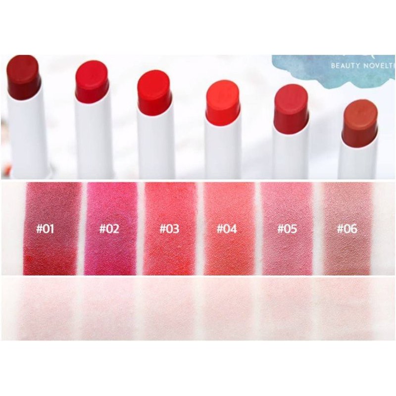 Sale - CAM KẾT HÀNG CHUẨN Son 2 đầu Karadium Pucca Smudging Tint Stick vỏ trắng sản phẩm y hình