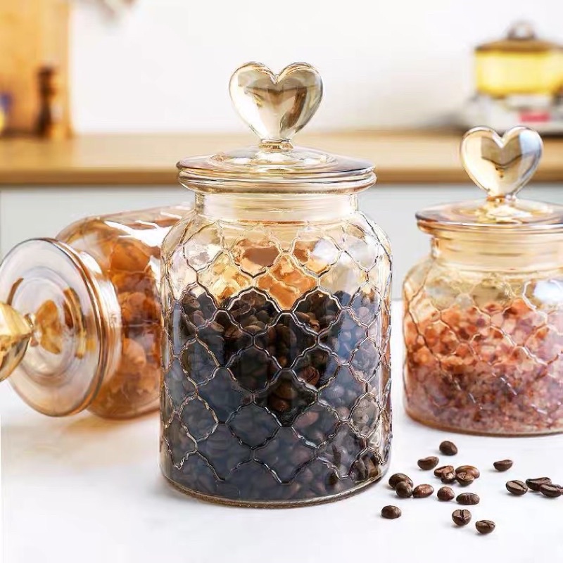 Bình thuỷ tinh đựng đồ khô nắp kín