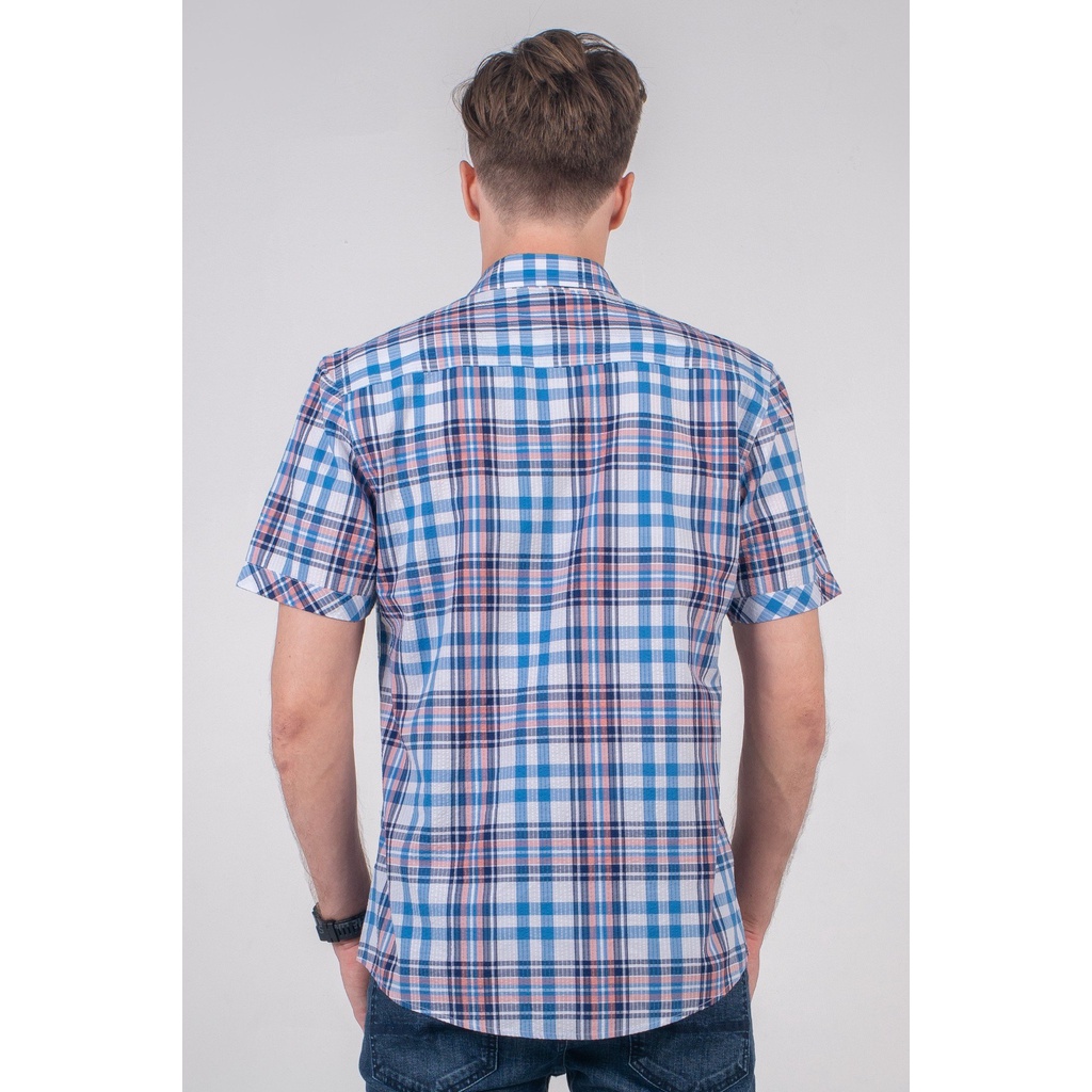 Áo sơ mi có túi họa tiết caro , thời thượng, lịch lãm, chỉn chu John Henry - WS21SS40C-SCUS