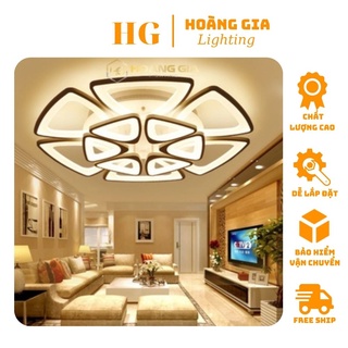 Đèn ốp trần ️- đèn led ốp trần 12 lá hình tam giác trang trí phòng khách hiện đại - 2 màu trắng/vàng - bh 12t - lỗi đổi