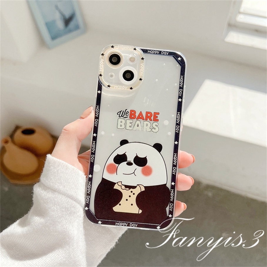 Ốp Điện Thoại TPU Mềm Trong Suốt Hình Gấu Nâu Cho iPhone 14 13 12 11 Pro Max X XR Xs Max 8 7 6 6s Plus SE 2020