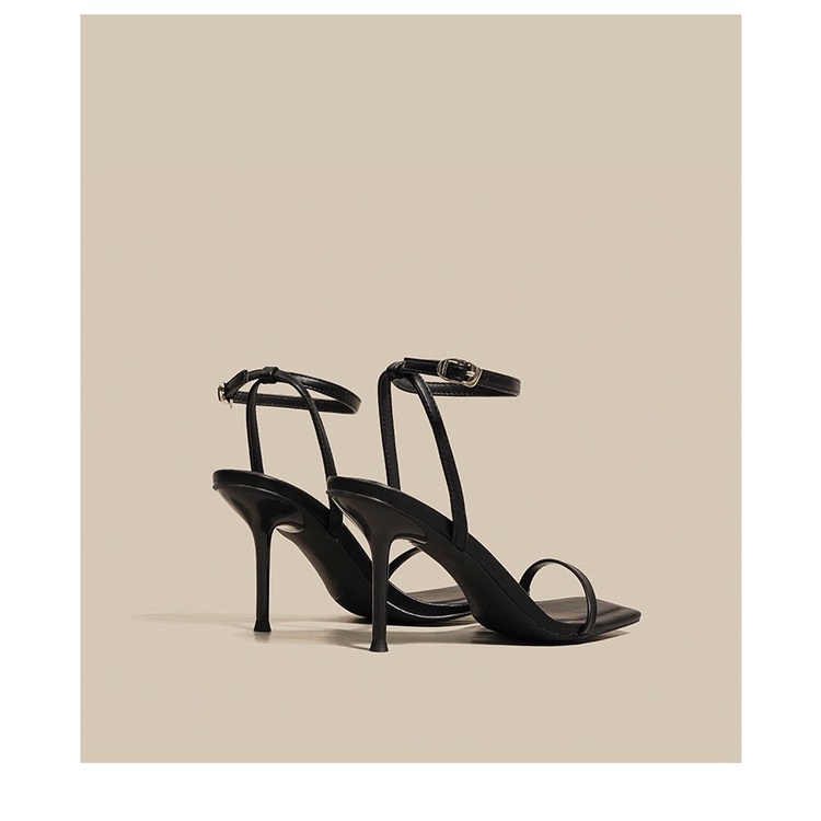 Giày Cao Gót Sandal cao 7P Gót Nhọn Thanh Mảnh E35