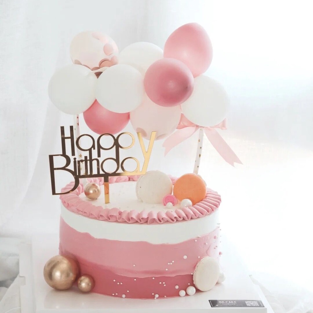 Bong Bóng Hình Nón Nhiều Màu Sắc 5 inch Dùng Trang Trí Bánh Kem