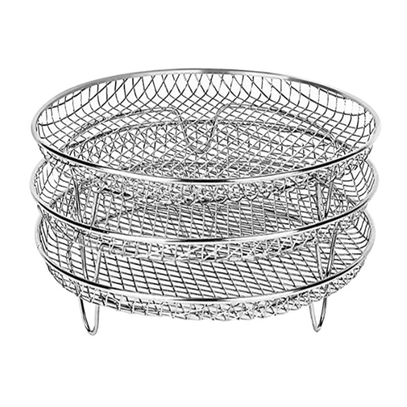 Giá Để Đồ Chiên Ba Tầng Bằng Thép Không Gỉ Tiện Dụng