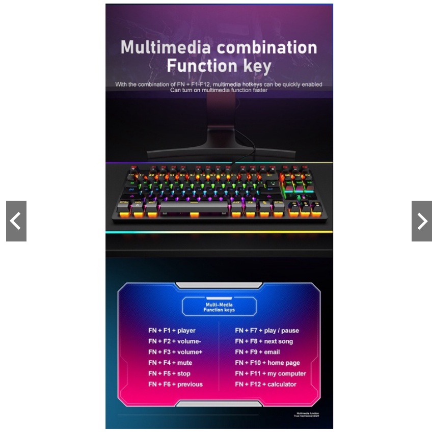 Bàn phím cơ RGB LED LEAVEN K2A PRO Công tắc màu đỏ Vận chuyển trong ngày Bàn phím máy tính