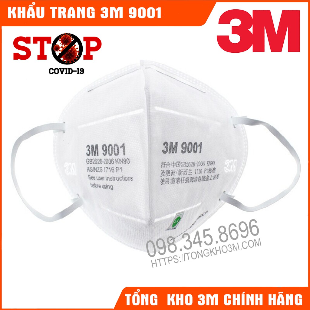 Khẩu Trang 3M 9001/9001V Chống Dịch Hiệu Quả - Hàng Chính Hãng