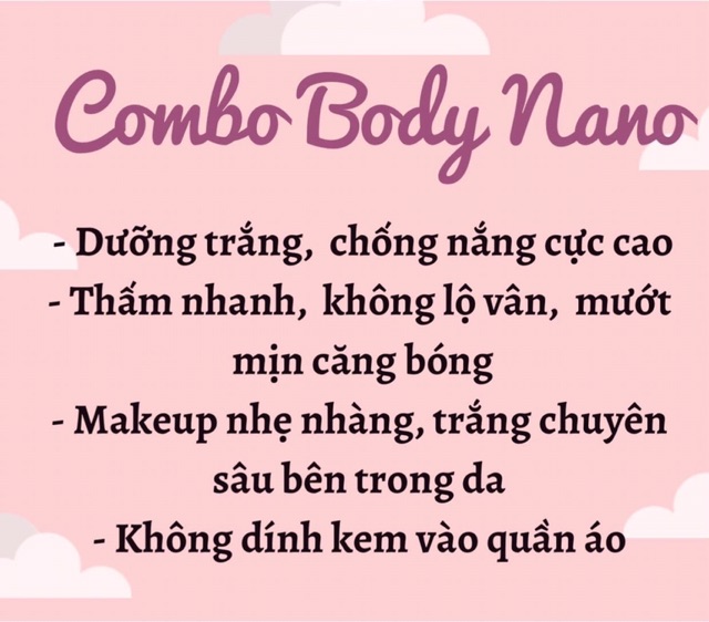 (Hàng chính hãng) HANTA COSMETIC Body Nano Whitening Body Cream -Kem body