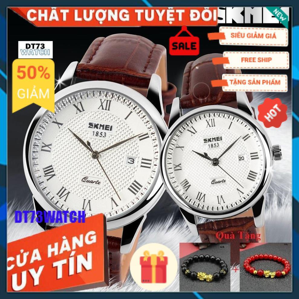Đồng hồ nam nữ SKMEI 9058 dây da cao cấp, chống nước tuyệt đối,sang trọng,phong cách cổ điển,BH 12 th